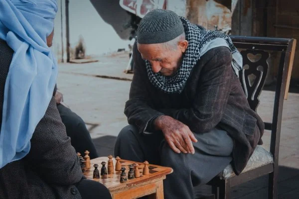 chess player thinking